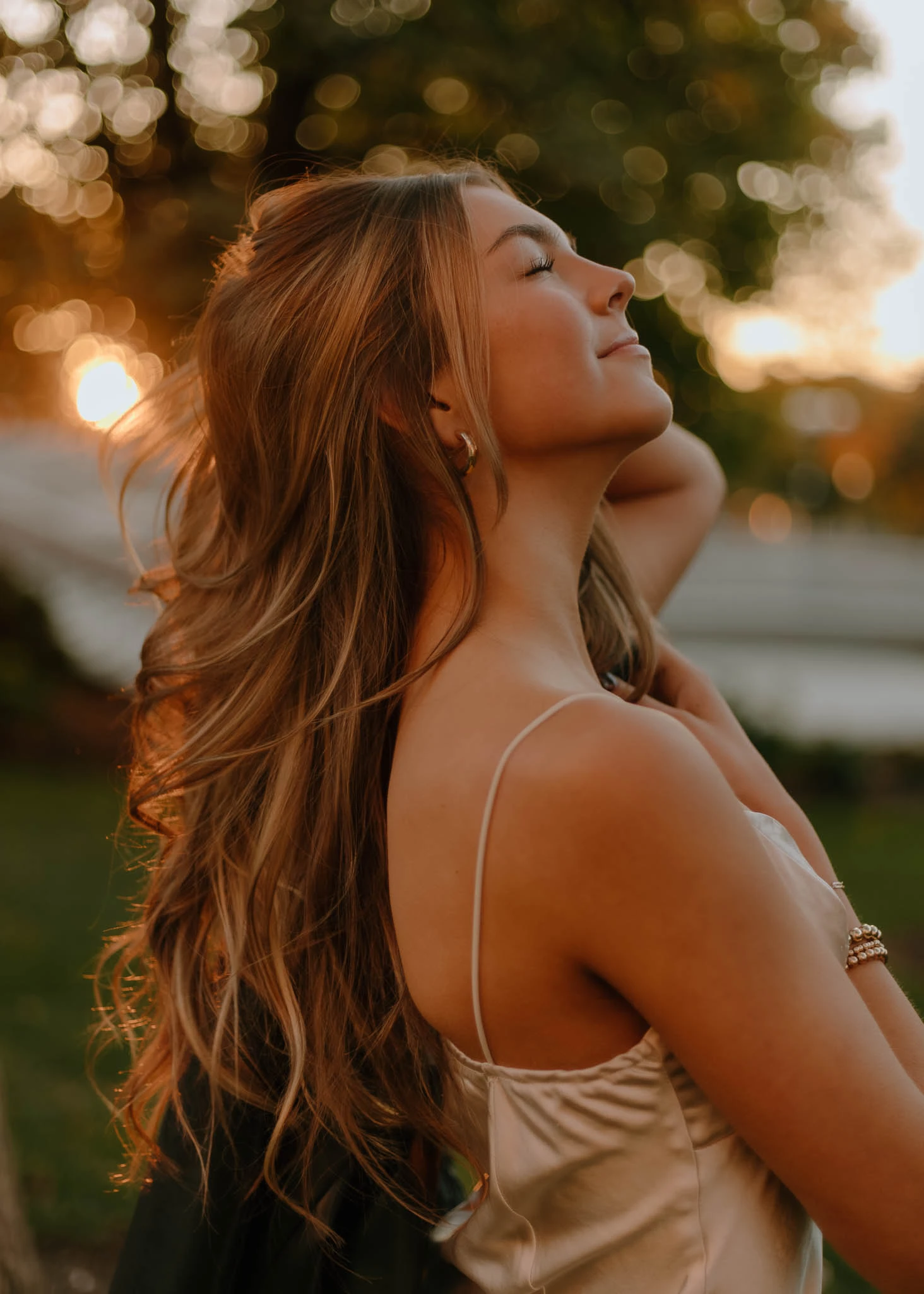 Ava Christine Senior Photography Golden Hour Session Candid Moody Vintage Flair Columbus OH